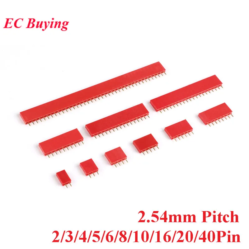 10 шт. прямоугольные разъемы для Arduino 2 54 мм | Электронные компоненты и
