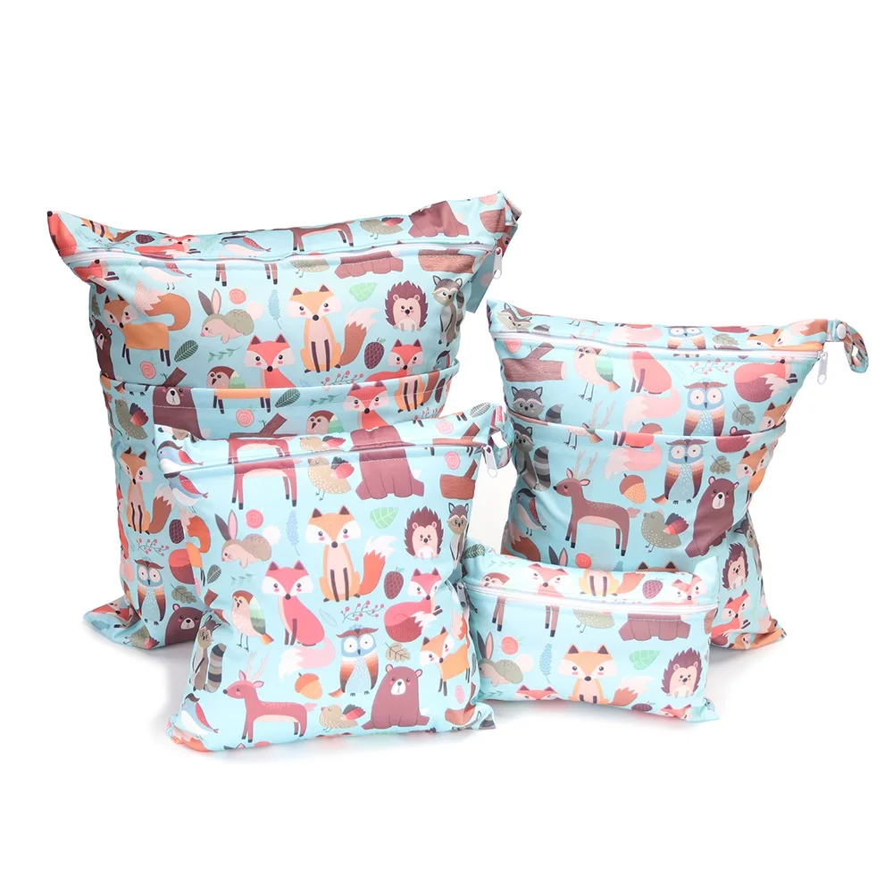 Premium Set of 4 Waterproof & Washable Baby Diaper Bags - Versatile Sizes