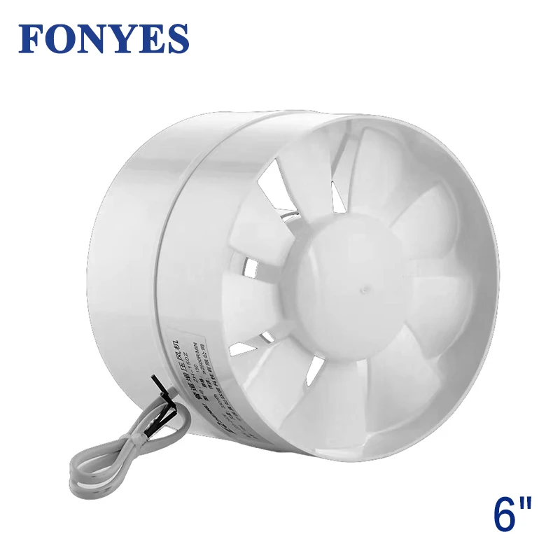Us 23 9 6 Inch Inline Ducted Fan For Bathroom Kitchen Extractor Mini Plastic Pipe Fan Ventilator Ceiling Ventilation Exhaust Fan 220v In Exhaust