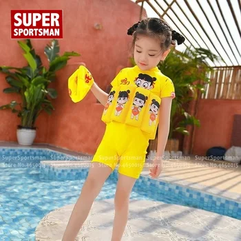 

Baby Girl Boy Surfing Rashguard Floating Swimwear Children Cartoon UV Protection One Piece Swimsuit Kids Swim Beach Bathing Suit