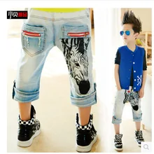 Детская одежда; Летние укороченные брюки для мальчиков; повседневные джинсовые шорты для малышей