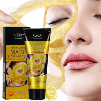 

New Unisex Gold Blackhead Remover Tearing Face Mask Shrink Pore Improve Rough Acne Treatment Oil-control Whitening Cream 120g