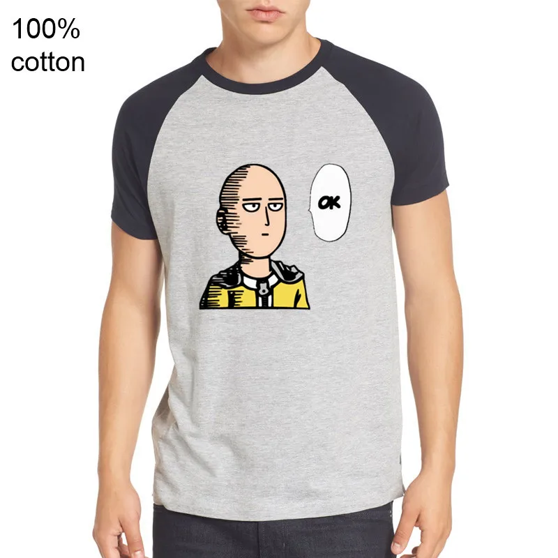 Косплей Saitama One Punch ok Onepunch футболка аниме мультфильм Мужская Унисекс Новая мода