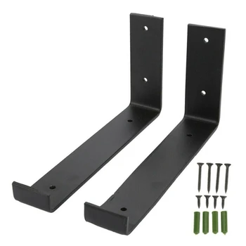 

2PC Rustic Shelf Brackets 225mm Scaffold Board Industrial Solid Steel Heavy Duty