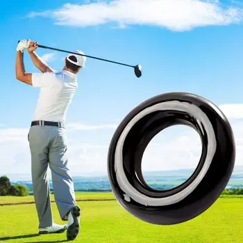 

Outer diameter 6cm Metal Round Weight Power Swing Ring for Golf Clubs Warm up Golf Training Aid Black