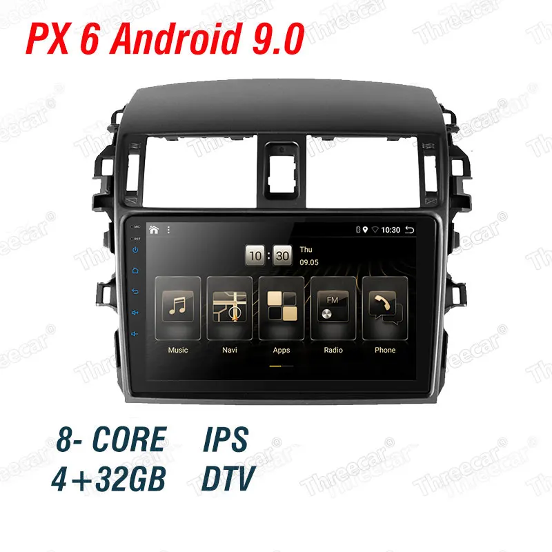 Mirrorlink iPhone Android 9,0 one din радио Bluetooth автомагнитола мультимедийный MP5 плеер для Toyota Corolla E140/150 2008-2013 без Android - Цвет: 4 with 32