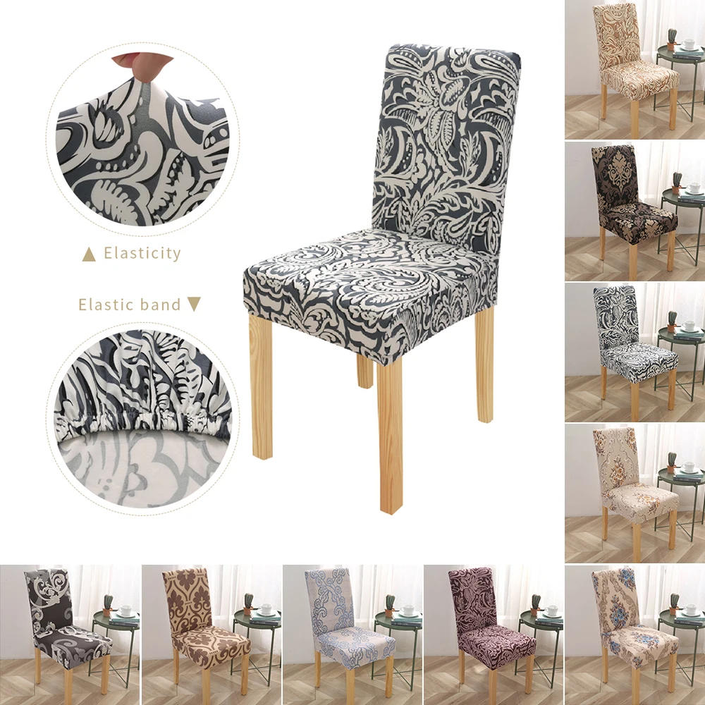 Универсальный Размер Чехол для стула с принтом моющийся Съемный большой