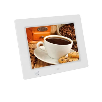 

lowest price remote control white color 8 inch digital photo frame with motion sensor for shelf promotion