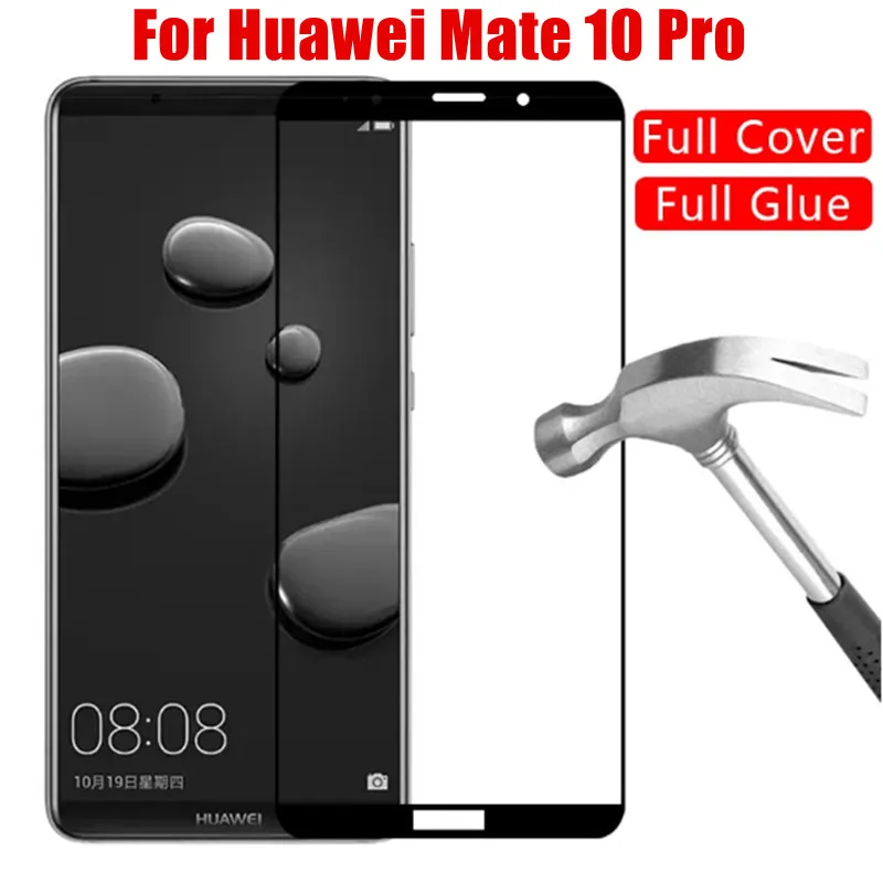 Защитное стекло 9D для Huawei mate10 pro 10Pro закаленное телефона mate10pro полное покрытие