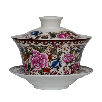 

Gaiwan 200ml tureen penoy teacups porcelain Jingdezhen traditional chinese tea set lid cups saucer teaware cover bowl