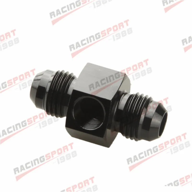 6AN AN -6 to -6AN FUEL PRESSURE GAUGE FITTING ADAPTER 1/8&quot NPT BLack | Автомобили и мотоциклы