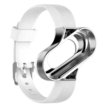 

Metal Frame Smart Watch Rubber Mi Band 4 Wristband Smart Sports Bracelet Wristband Strap Smart Ring