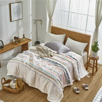 

National Bohemia Summer Quilt Silky Air Conditioner Duvet Washable Bedspread Blanket Summer Duvet Comforter Bed Quilt for Adults