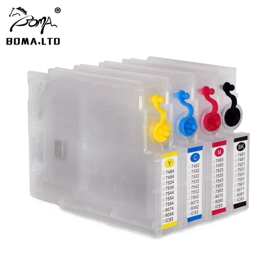 1 комплект Европейский T755 T7551 пополняемый картридж для чернил Epson WF-8010 WF8010