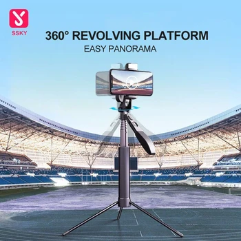 

Portable Tripod Outdoor Smartphones Photo Video Balance Anti-shake Handheld Pan-tilt Tripod Remote Control Clip Adjustable Stand