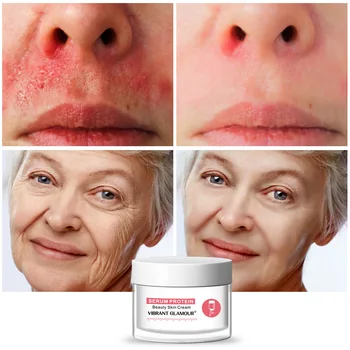 

Serum Protein Face Cream Moisturizing Day Cream Nourish Night Cream Anti-Wrinkle Reduce Red Blood Firming Skin Cream Mask 30g