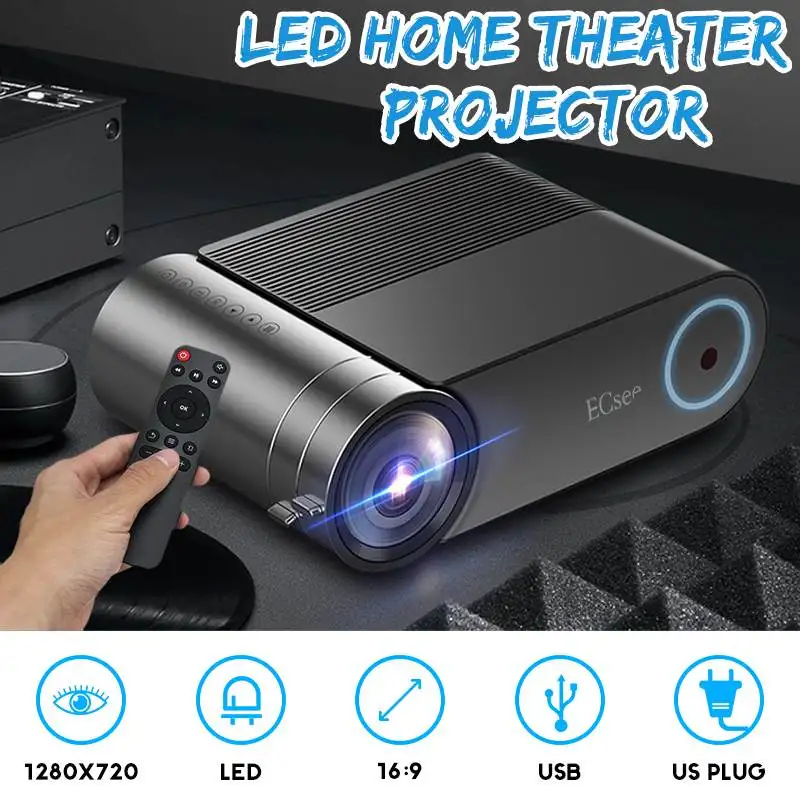 

Android Projector 1280*720P TFT LCD Videos Via HDMI Home Cinema Movie Video Projector Smartphone Same Screen Video Beamer