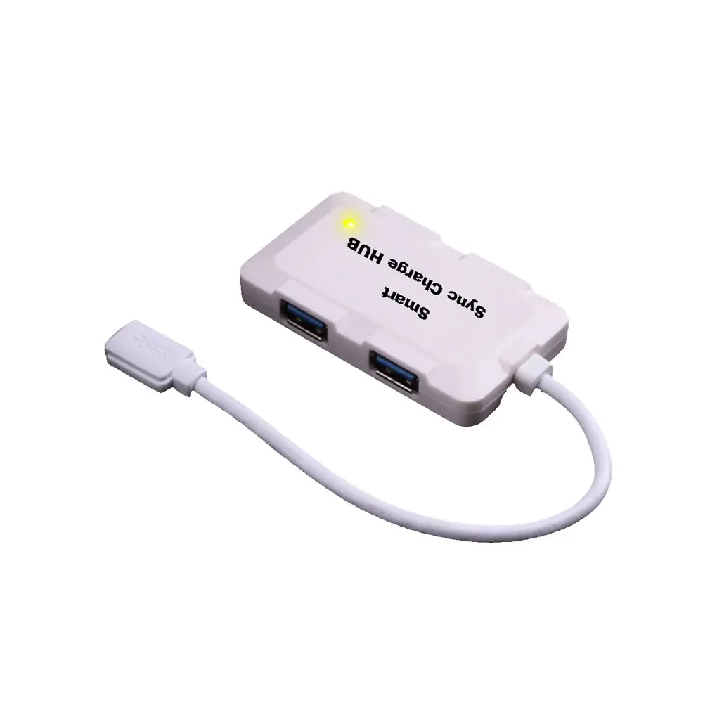 4 порта USB 3,0 Супер Скоростной концентратор питание портативный тонкий Встроенный кабель расширения данных синхронизации зарядки адаптер