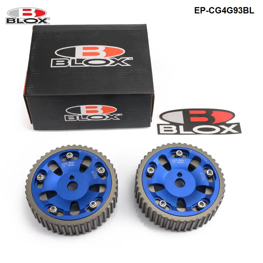 BLOX 2Pcs Adjustable Cam Gears Timing Gear Pulley Kit EP-CG4G93BL For Mitsubishi Mirage 1993-2001 (4G93 DOHC Engines Only)