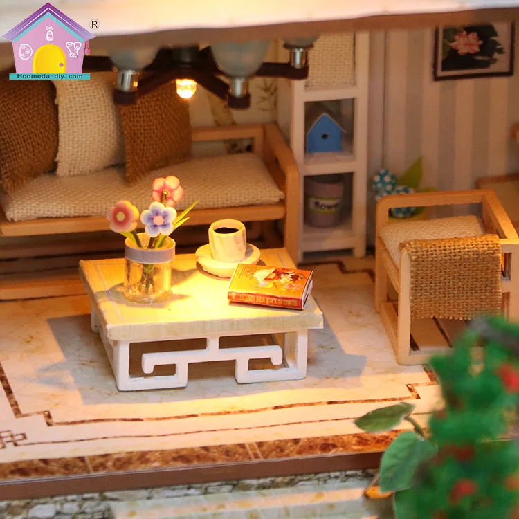 

Hoomeda-diy DIY Hut Retro Chinese Style Courtyard Villa Model Cabin Dream Town Creative Girl'S Birthday Gift