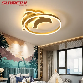 

Modern Led Ceiling Lights Gold Aluminum Kids Bedroom Lamp Fixtures Dimmable Ceiling Lamps For Living room Kitchen deckenleuchte