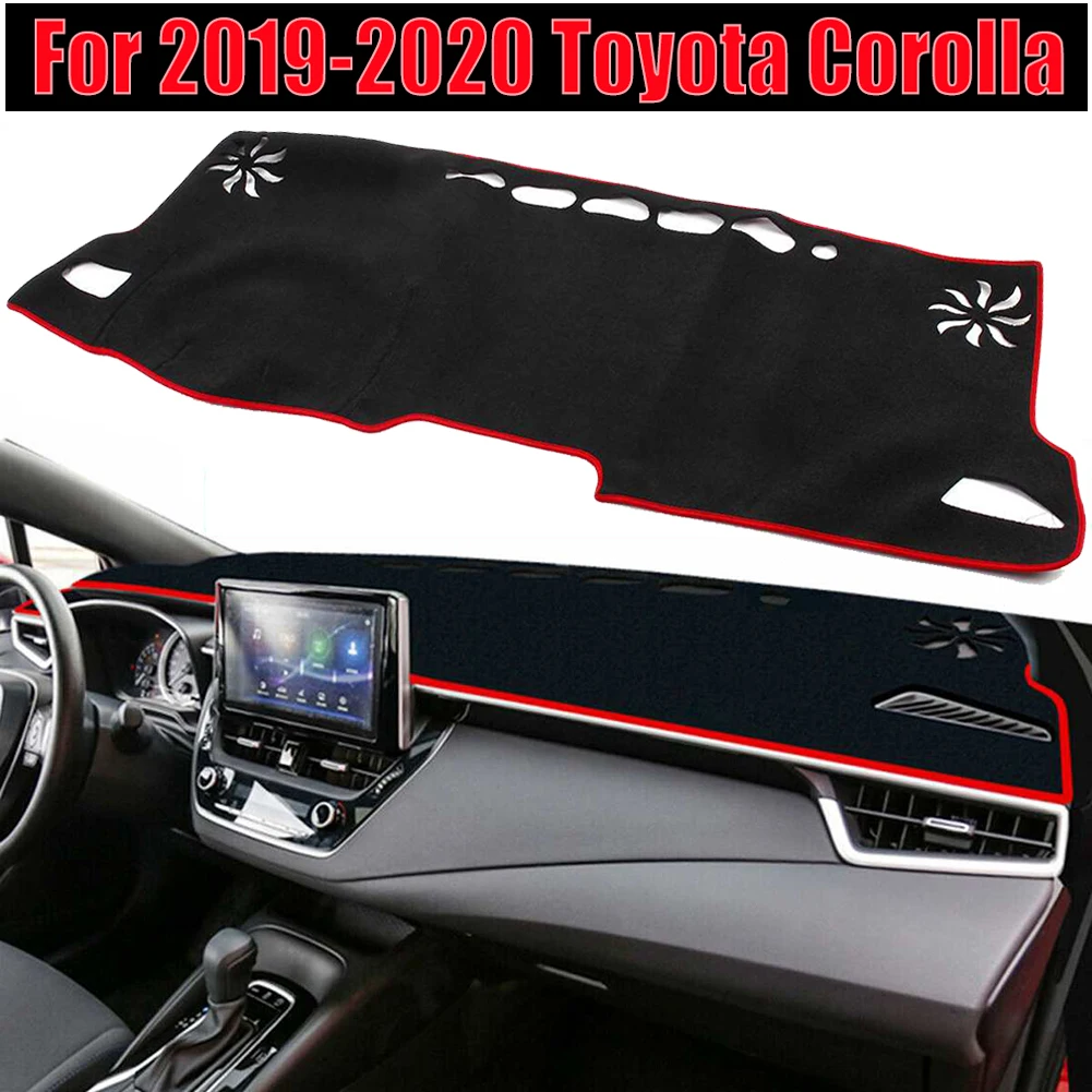 Для Toyota Corolla Красный Внутренний приборной панели коврик для приборной панели Солнцезащитная накладка