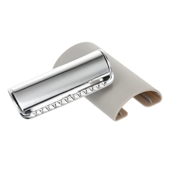 

Safety Razor Head Stainless Steel Open Comb Head with Protective Cover Double-edged Men Safety Razor Head Beard Shaving Barber