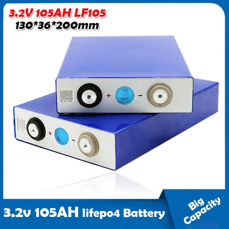 Литиевая батарея lifepo4 3 2 в 105А фосфат железа 3C 300A разряд для DIY 12 В 24 48 400 А