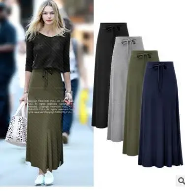 

Lugentolo Women Long Skirt Bag Hip Split Autumn and Winter New Solid Color Belt Casual Plus Size 4XL