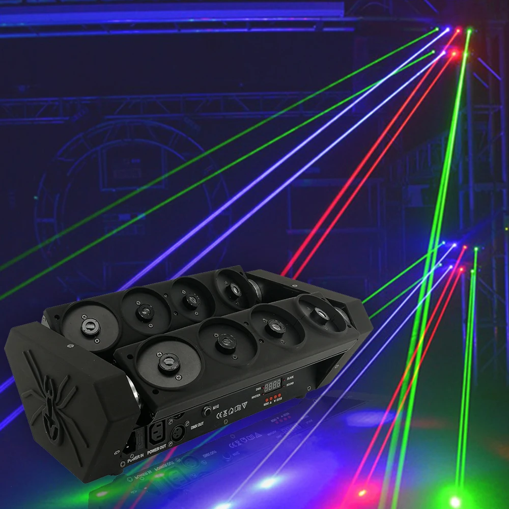 RGB Full Color Laser Light Spider Laser Light DMX512 Stage Lighting