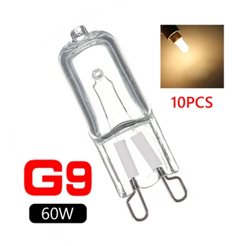 10pcs G9 Eco Halogen light bulbs  G9 220V 20W / 25W / 40W / 60W Capsule LED Lamp Bulbs Inserted Beads Crystal Lamp Halogen Bulb