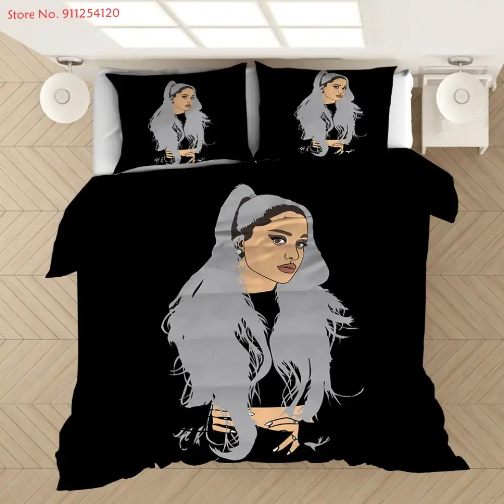 Popular Ariana Grande 3d Bedding Set Adult Kids Duvet Cover Set with