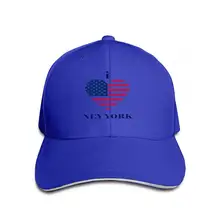 Бейсбольная кепка в стиле хип-хоп для мальчиков и девочек, дизайн «Я люблю Нью-Йорк», шаблоны с изображением сердца, флаг США, цвета symb, синий