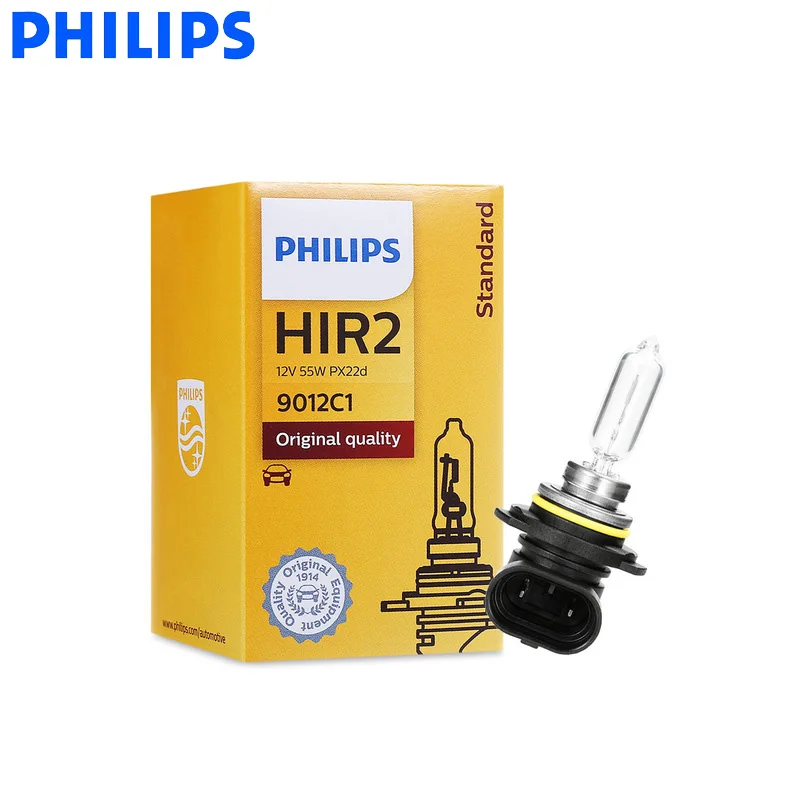 Philips 9012 H1R2 12V 55W PX22d стандартная оригинальная автомобильная фара Автомобильная галогеновая лампа ECE adprove 9012C1, 1X