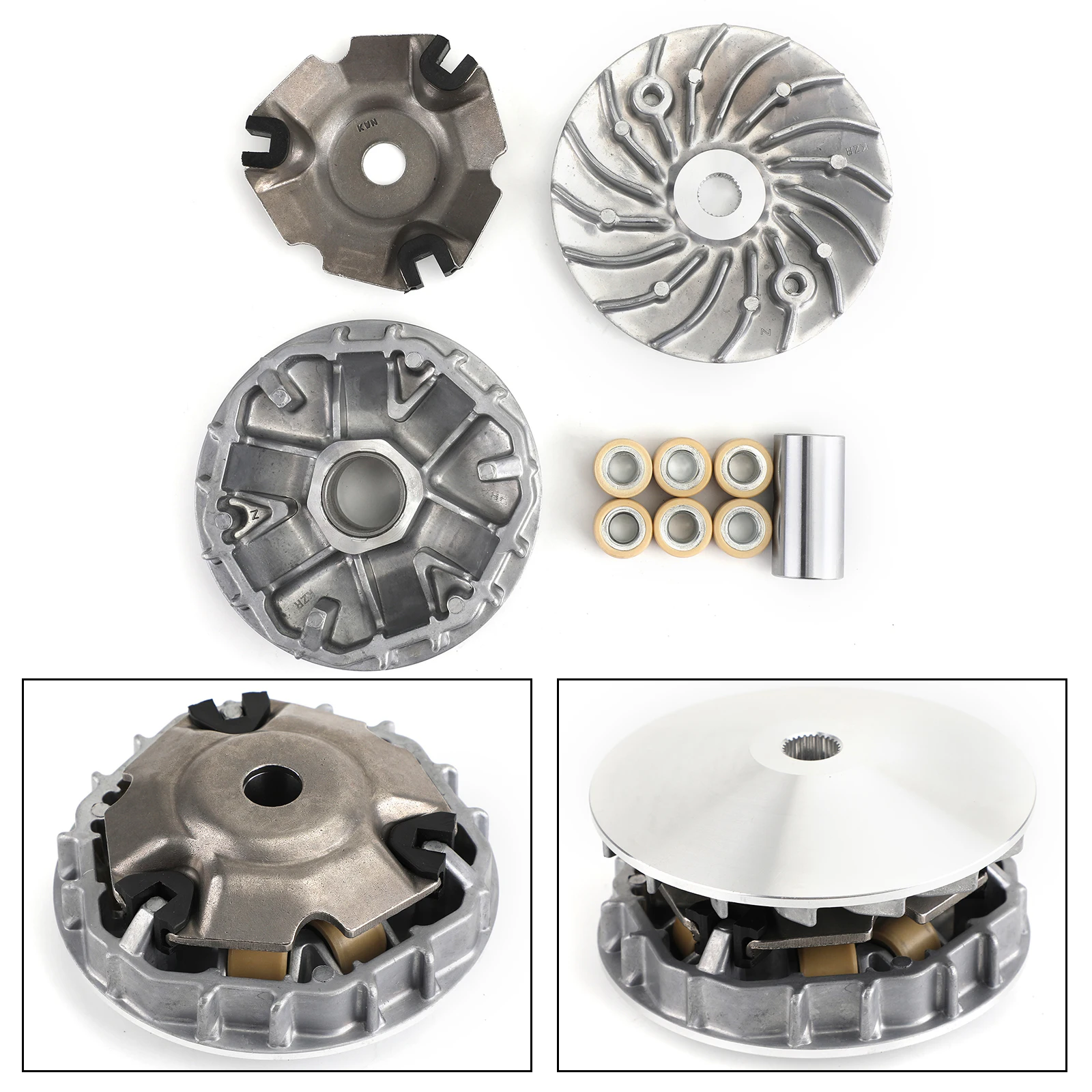Artudatech Scooter COMPLETE CLUTCH FACE DRIVE KIT With ROLLERS & SHAFT scooter engine variator nut for Honda PCX 125 150 WW 09-18 PCX150 2014 -