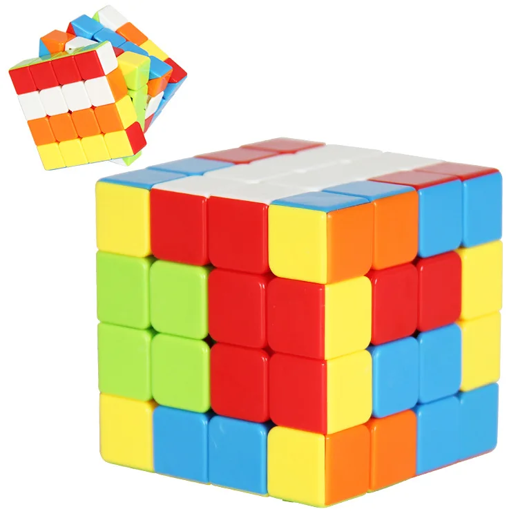 

Children Fourth-Order Intelligence Rubik's Cube Profession Game Only Rubik's Cube Smooth Solid Color 4-Order Educational Toy Sta