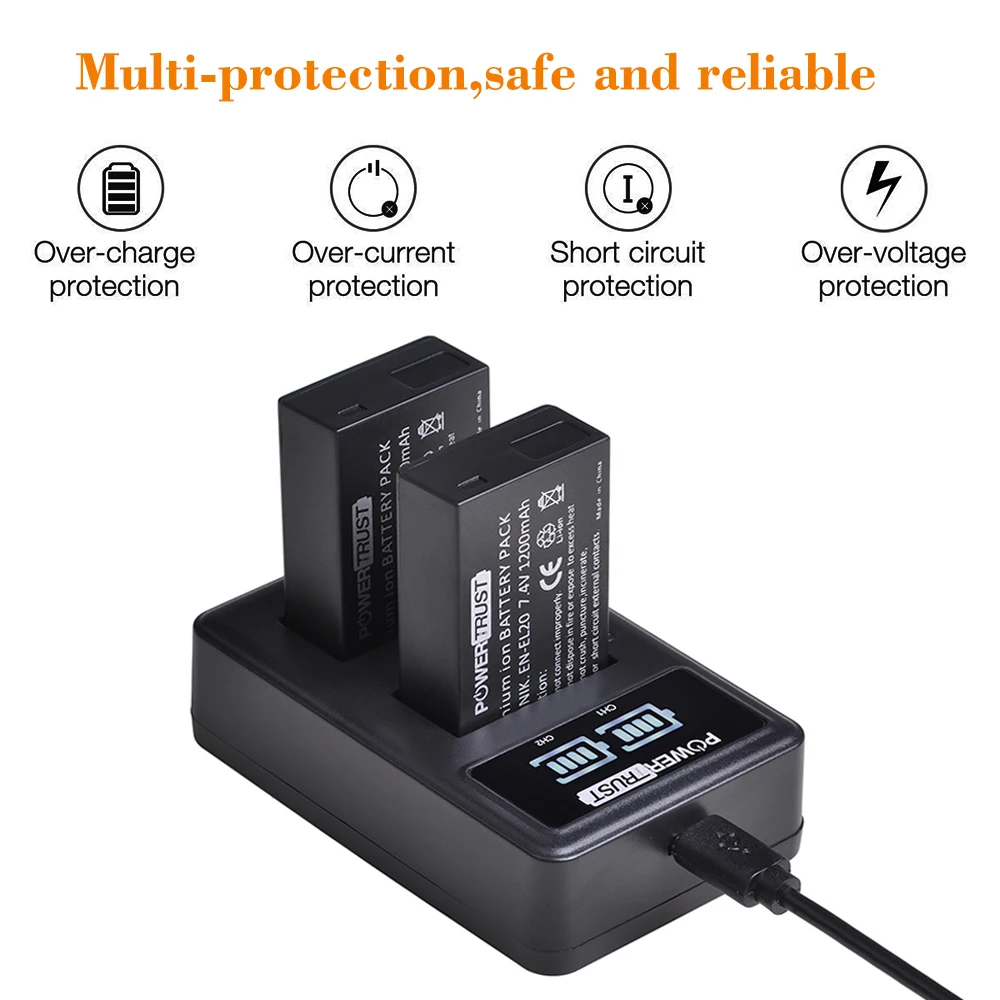 EN-EL20 EN-EL20a RU EL20 светодиодный двойной USB Батарея Зарядное устройство для объектива NIKON 1 J1 J2 J3 S1 Камера