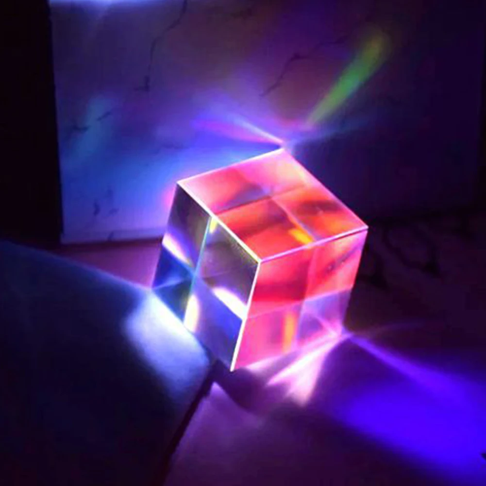  Spotlight Physics Teaching Decoration Cube Prism Splitter Lightweight Square Beam Portable RGB Inst - 4000312988652