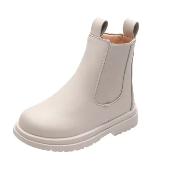 

Ankle Leather Boots for Toddler Girls 2020 Autumn Children's Shoes Big Girls Fashion Boots with Zip Rome Leather Boots In Kids