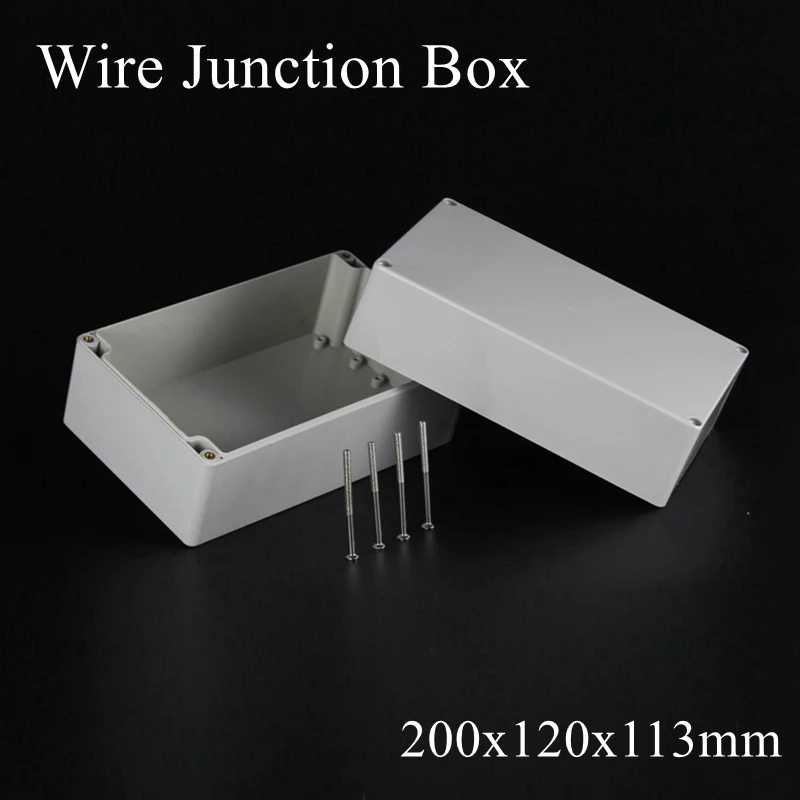 

200x120x113mm ABS IP65 Waterproof Plastic Wire Junction Box Distribution Enclosure Project Case Electronic Terminal Instrument