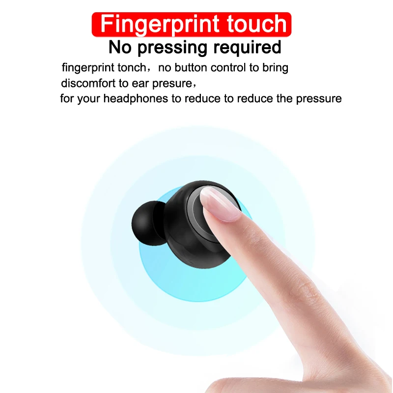 Wireless Headphones TWS Touch Control Bluetooth Earphones True Stereo Earbuds Sports Headset With Mic Forxiaomisamsung