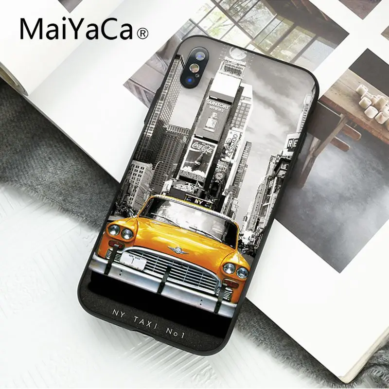 MaiYaCa Нью-Йорк Таймс Сквер такси чехол для телефона для iphone 11 Pro 11Pro Max 8 7 6 6S Plus X XS MAX 5 5S SE XR