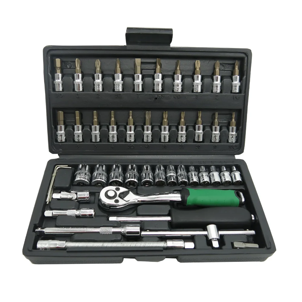 Automotive Car Repair Hand Wrench Tools 46 In 1 Car Repair Tool Socket