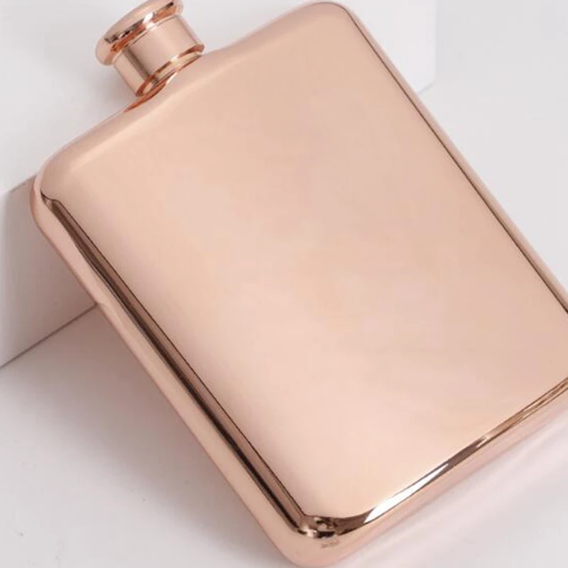 AFBC Rose Gold 6 Oz Stainless Steel Vodka Hip Flask Flask for Alcohol Bottle Liquor Whiskey Bottle Groomsmen Gifts with Funnel