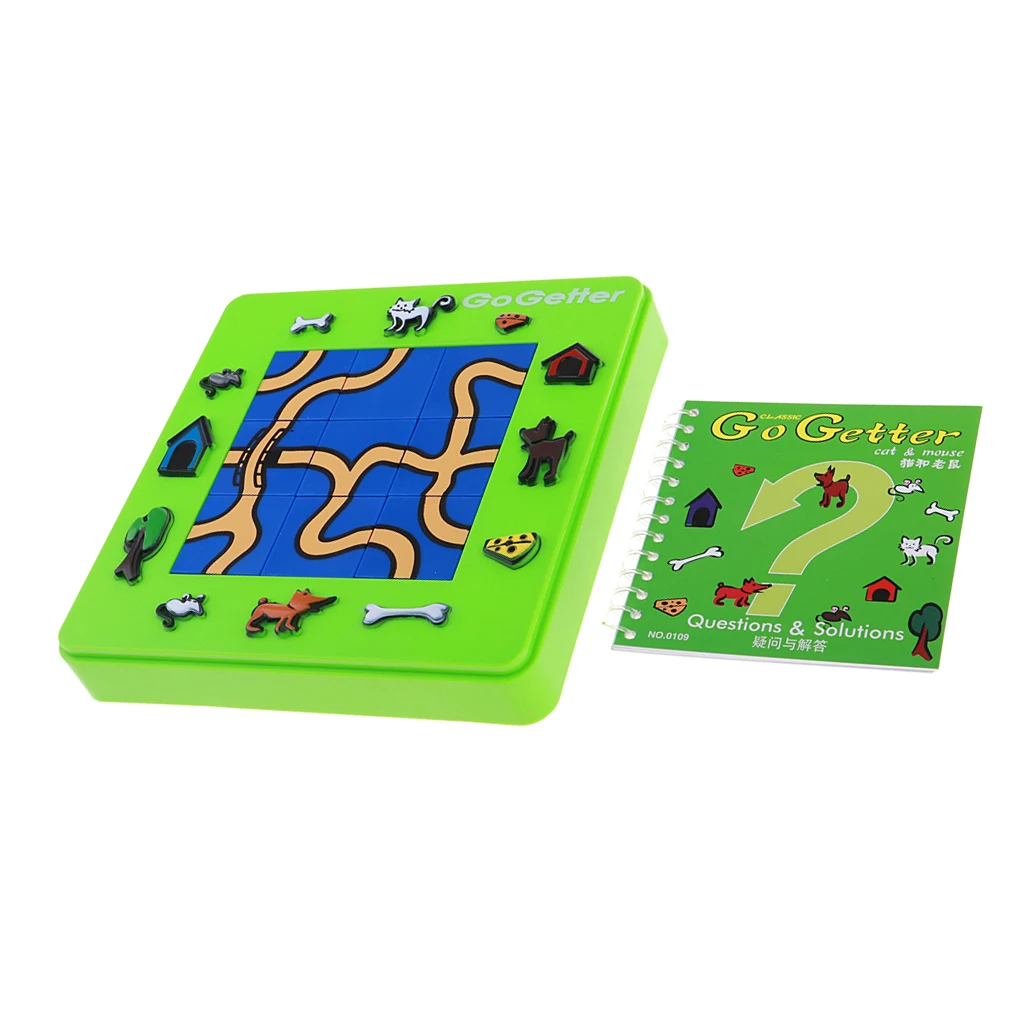 Puzzle Maze  Cute Cartoon Animals Board Game Go Better Cat & Mouse Game Kids Toy