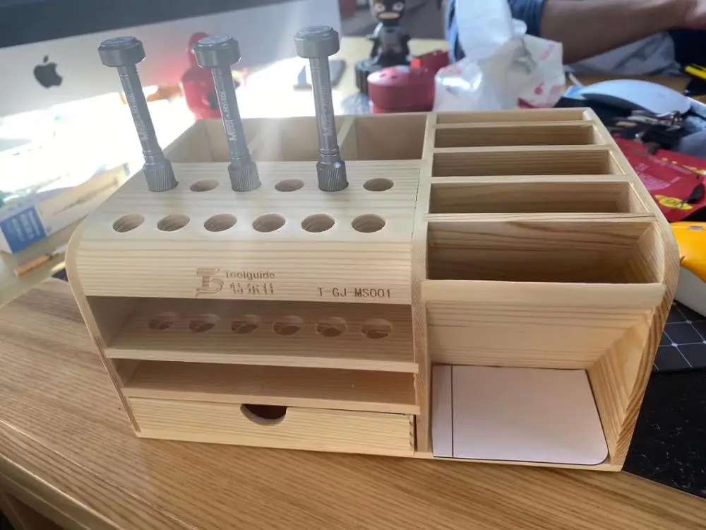 Новая распродажа многофункциональная деревянная коробка для хранения офисная 20 сеточная стойка инструмент для ремонта мобильных телефонов коробка материнская плата дисплей Acces