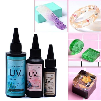 

1 Bottle UV Resin Ultraviolet Curing Epoxy Resin Hard Crystal Clear Solar Cure Sunlight Activated DIY Resin Mold Jewelry Making