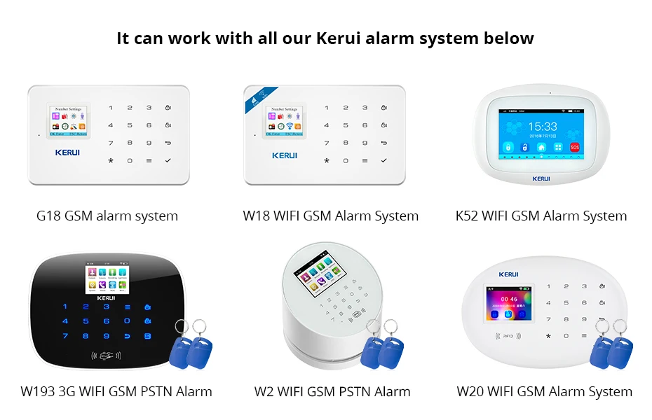 alarm siren KERUI Wireless Mini Small Micro Door Sensor Home Security Door Window Sensor Detector Anti-Tamper For GSM WIFI Alarm System voice alarm sounder