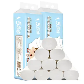 

Soft 12 Rolls White Tampon Natural Roll Paper Toilet Paper Baby Kitchen Tissue Bamboo Fiber Paper Family Butt Thickening Hotel