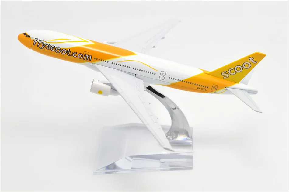 Династия Тан(TM) 1:400 16 см Boeing B777 Scoot Airlines металлическая модель самолета Игрушечная модель самолета